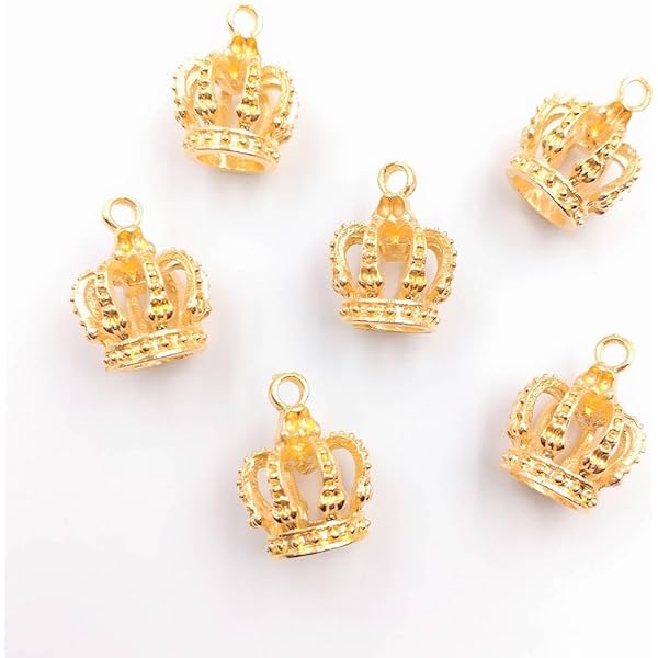 Amazon.co.jp: [紗や工房] 王冠 小 14mm ゴールド 2個 2ヶ 約1.4cm