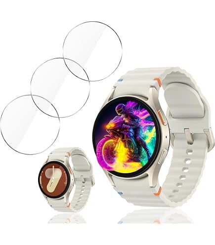 Amazon | 用 Galaxy Watch6 40mm ガラスフィルム 3枚 ギャラクシー