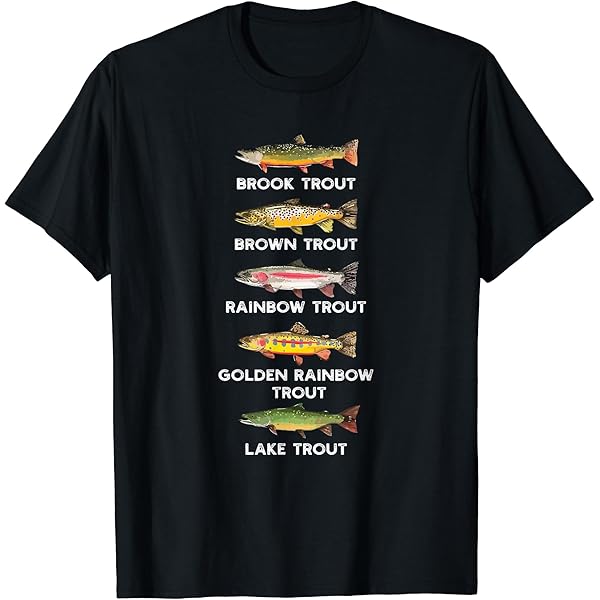 Amazon | Brook トラウトフィッシュ アニマル淡水釣り Tシャツ | T