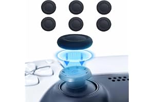 PS5 コントローラー 交換用スティックキャップ 6個キット PS5/PS4/PS5 Edgeコントローラー対応 交換用ジョイスティックキャップ ホコリ防止 取り付け簡単 全面保護 滑り防止 快適なグリップ