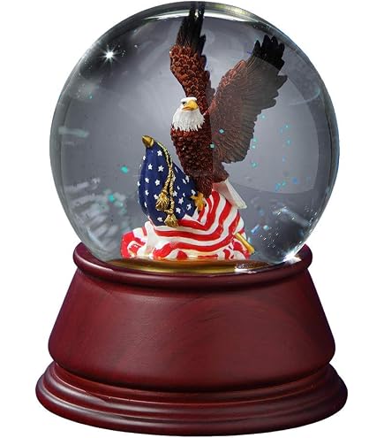 Cadona Liberty Wasser Globe – 100 Mm, Spielt Star Spangled Banner, Mit Glitzerndem Konfetti