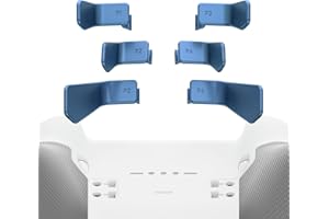 eXtremeRate Xbox Elite 1/2コントローラーに対応用Swiftパドル、Xbox One Elite対応＆Eliteシリーズ2コントローラー対応用の6 in 1交換用背面パドル【メタリックネプチューンブルー】