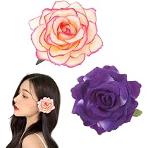 Amazon.co.jp: Getrays 2個 バラの花 ヘアクリップ、レディース 大きな