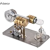 Aibecy ホットエアスターリングエンジンモーター 発電機モデル 金属ベース 科学教育玩具 知育玩具