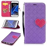 Aireratze(TM) Samsung Galaxy S7 ケース　PU　手帳型　携帯電話用 [USBケーブルは無料です]　カバー カード収納ポケット付き　マグネット式　ストラップ付き　スマートフ