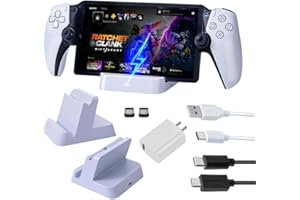PS Portal 用充電スタンド【新登場-AriKroii】 PS5 Portal リモートプレーヤー 用 充電器 Portal コントローラー 充電スタンド 充電ドック 急速充電ドック Type-C式 充電ステーション 収納便利 過充電保護 取付