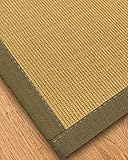 NaturalAreaRugs Barbados Natural Sisal Binding Rug Malt 4' x 6' [並行輸入品]