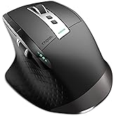 Bluetooth Mouse, RAPOO MT750 Wireless Mouse Multi-Device (Multi-Mode:BT 5.0/4.0/3.0+2.4Ghz) Laser Mouse, 8 Programmable Butto