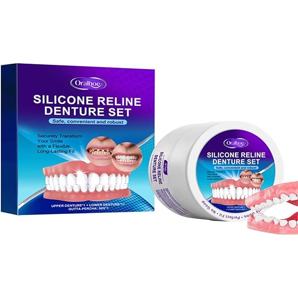 Amazon.co.jp: シリコン入れ歯 一時義歯セット｜自分で作れる着脱式