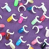Weryn(TM) 50pcsのアクリルのフルネイルのヒントポーランドゲルプレートの色ポップディスプレイネイルアートリングスタイルネイルのヒント