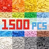 HIUME 1500ピース クラシック ブロック おもちゃ 基本ブロック拡張セット- お手持ちブロックの買い足しに最適！高コスパで12色14形状の基礎パーツ、男女兼用、6歳以上対象