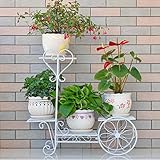 フラワースタンド鍛鉄花のスタンド立て多層マルチポットラックコンチネンタルリビングルームバルコニーシェルフ (色 : B)