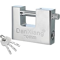 Amazon | PATIKIL 1個 南京錠 7cm d型 キー錠 ステンレス 防錆 防水