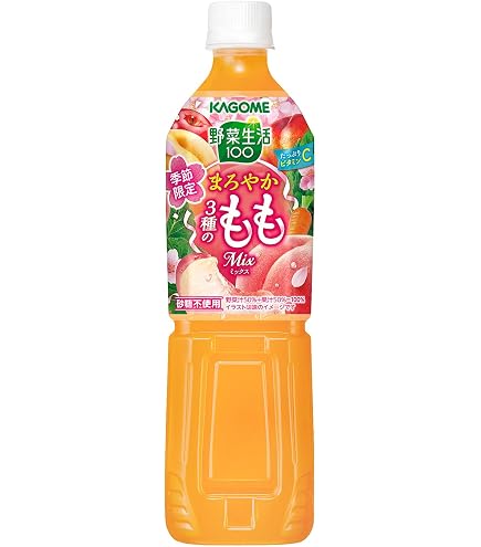 Amazon.co.jp: カゴメ 野菜生活100 福島あかつき桃ミックス 195ml×24本