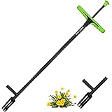 FLORA GUARD 101CM 草抜き 草取り道具 フットプレートと4本の爪を備えた曲がらない草刈り機除去機
