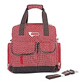 Orgrimmar Multifunction Diaper Tote Bags Baby Nappy Bag Larger Capacity Mummy Handbag Backpack (Red 