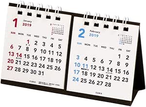 Amazon キュービックス 19年 カレンダー 卓上 プチプチ ベーシック 2か月 3219 01 文房具 オフィス用品 文房具 オフィス用品