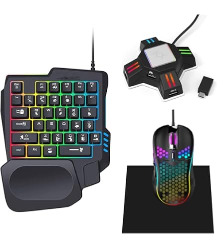 Amazon.co.jp: 片手キーボード マウス コンバーター セットこんばーた