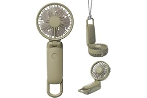 リズム(RHYTHM) ハンディファン 2025 大風量 静音 3WAY (手持ち 首掛け 卓上) [国内メーカー] 風量5段階 Type-C対応 カラビナ＆ストラップ付き 小型 携帯扇風機 Silky Wind Mobile 3.2 グリーン 9Z