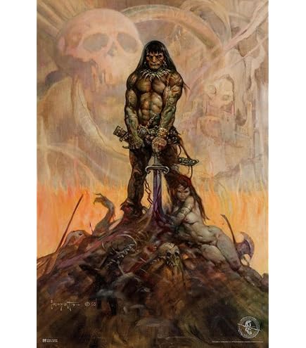 Amazon.co.jp: フランク・フラゼッタシルバーWarriorポスター印刷（24