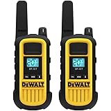 DEWALT DXFRS800 2 Watt Heavy Duty Walkie Talkies - Waterproof, Shock Resistant, Long Range & Rechargeable Two-Way Radio with 