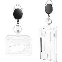 Amazon | idカードホルダー リールキーホルダー付き 縦+横 社員