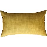 fabrizm 日本製 クッションカバー 長方形 50×30cm むら糸 からし 1452-ye-ye