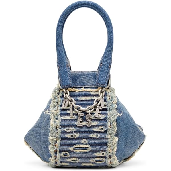 m、s　DIESEL デニムショルダーバッグ グレー DIESEL デニムショルダーバッグ グレー ディーゼル(DIESEL) デニム