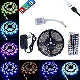 EconoLed RGB 5M 3528 LED Strip Light 300leds + 44key IR Remote Control+ 12V Power Supply US seller [