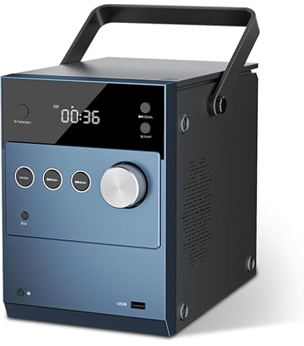 Amazon.co.jp: ポータブルCDプレーヤー 20W bluetooth対応/FMラジオ