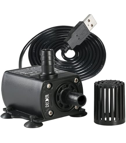 Amazon | uxcell 水中ポンプ 132GPH (500L/H,5W) 可変流量水中ポンプ 
