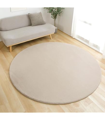 Amazon | Huloo sleep 低反発フランネルラグ 3cm厚 円形 カーペット