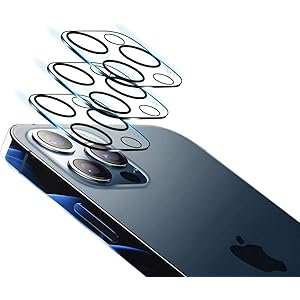 【3枚入り】iPhone12Pro Max 用 カメラフィルム TUTUO レンズ保護フィルム【旭硝子製】9H硬度 透過…