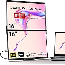 【開封済・未使用】JSAUX　FlipGoタッチポータブルモニター　16インチ Amazon.co.jp: JSAUX FlipGo Pro 16インチポータブルモニタ 2.5K
