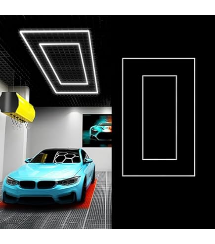 Amazon.co.jp : ガレージ用六角形LEDライト、ガレージ天井用14グリッド