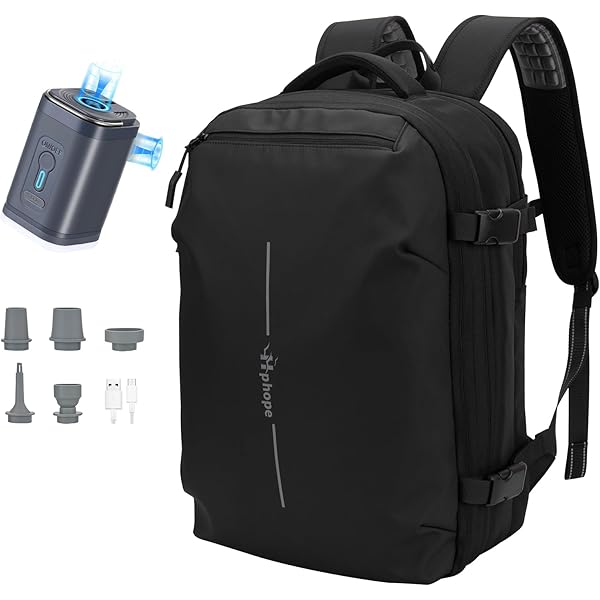 Amazon.co.jp: Vacpack バックパック、真空圧縮機能付き 60L 拡張可能