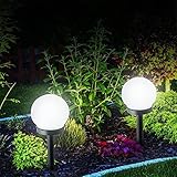 Bulary ソーラーライト 4個セット ビュラリー 円形 LED おしゃれ 光センサー感知 自動点灯消灯 埋め込み式 ソーラー充電式 電池不要 ガーデンライト 庭の芝生ライト 自動点灯 防水 省エネ