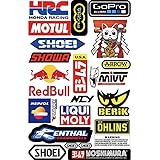 HOOWDAMY 車 バイク ステッカー レーシングスポンサーロゴ デカール オートバイステッカー反射ステッカー30x20cmデカール (45#)