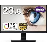 【整備済み品】BenQ GW2480 24型パソコンPC モニター 狭額縁ベゼルIPS採用/薄型LED液晶/1920x1080(VGA,HDMI,DP) フルHD/VESA準拠 VESA壁掛けディスプレイ スピーカー内蔵/PS4 5· Switch対