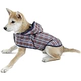 PAWZ Road ドッグウェア 犬服 レインコート 犬 猫 小型犬 中型犬 防水 梅雨対策 通気性よい 洗える 着脱簡単 チェック柄 かわいい M