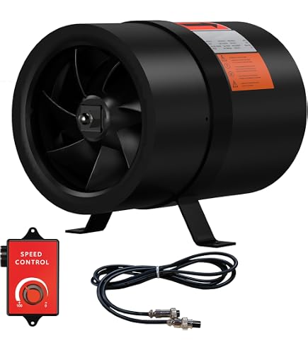 Amazon.co.jp: 150mm ダクトファンと調速機-ECモータ通風排気ファンは