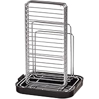 パール金属 シンプルストレージ 包丁・まな板 スタンド ブラック HB-1146