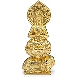 仏壇屋 滝田商店 仏像 普賢菩薩(辰・巳年生まれ) 合金製 (高さ7.4cm×巾3.5cm)【渡辺景秋作】◆厄除け十二支守り本尊・守護仏【滝田商店発行 証明書付】