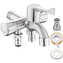 Amazon | Jeonestan 水道 蛇口 3口 洗濯機・ガーデニング・散水ホース