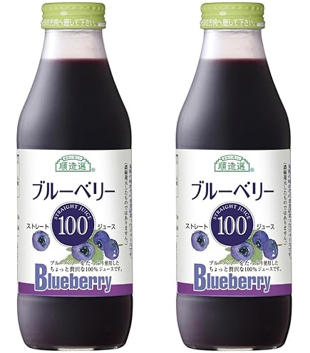 Amazon.co.jp: 順造選 ブルーベリー100（果汁100％ストレート）500ml×6