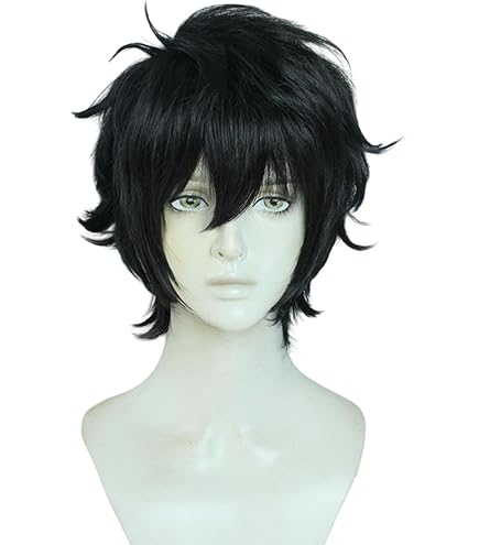 Amazon.co.jp: LAOBAO 萩原研二 コスプレ ウィッグ 黒髪 セミロング