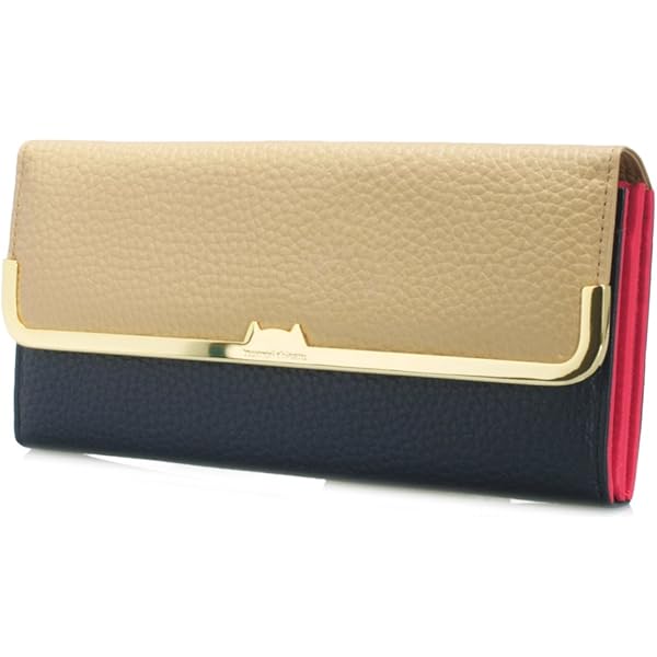 Amazon | [ツモリチサト] くもネコチェック 長財布 ピンク ラウンド