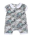 Oceankids 赤ちゃんの少年赤ちゃんの女の子赤ちゃんの幼児のアウターシューズピーターパンカラーと花のジャンプスーツ グリーン 6-9 ヶ月
