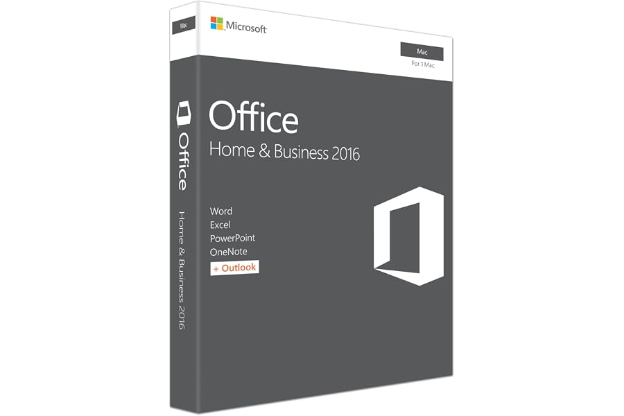 Microsoft Office 2016 Home and Business for Mac, One Time Purchase 1 User