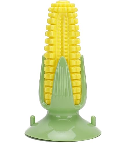 Amazon | 犬の噛むおもちゃ トウモロコシのきしむおもちゃ 吸盤付き